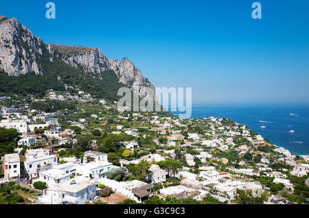 L'Italia, Capri, panorama di Marina Grande si vede dal Belvedere Foto Stock