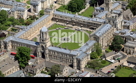 Vista aerea del Christ Church College University Oxford Regno Unito Foto Stock