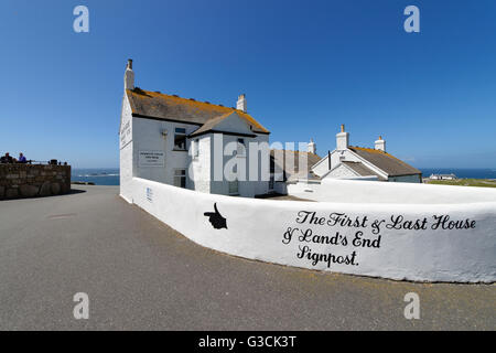 Information center Land's End, Cornwall, Inghilterra meridionale, Gran Bretagna Foto Stock