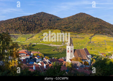 Chiesa parrocchiale Santa Maurizio in Spitz sul Danubio, Wachau, Austria Inferiore, Austria, Europa Foto Stock