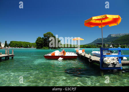 Un Annecy città alpina nel sud-est della Francia Foto Stock