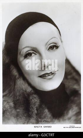 Attrice cinematografica svedese e star del cinema Greta Garbo Foto Stock