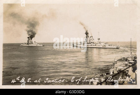 British Fleet - 4th Battle Squadron Manoeuvres - 1923 Foto Stock