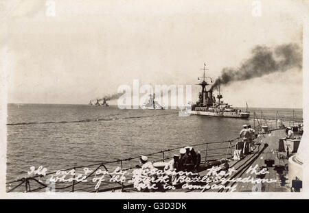 British Fleet - 4th Battle Squadron Manoeuvres - 1923 Foto Stock