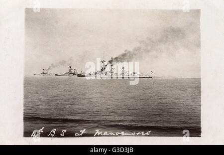 British Fleet - 4th Battle Squadron Manoeuvres - 1923 Foto Stock