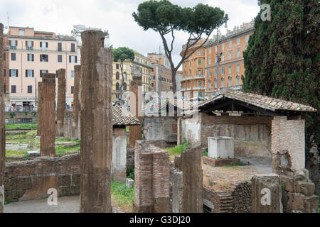 Italien, Rom, Largo di Torre Argentina, Tempelruinen Foto Stock