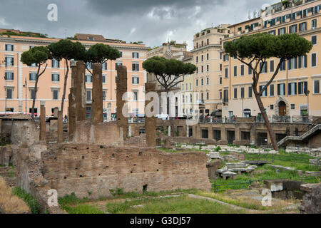 Italien, Rom, Largo di Torre Argentina, Tempelruinen Foto Stock