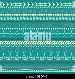 Vettore. Floral seamless pattern. Sfondo orizzontale per i tessili, carta o altre decorazioni. Alla moda di tavolozza di colori. Illustrazione Vettoriale