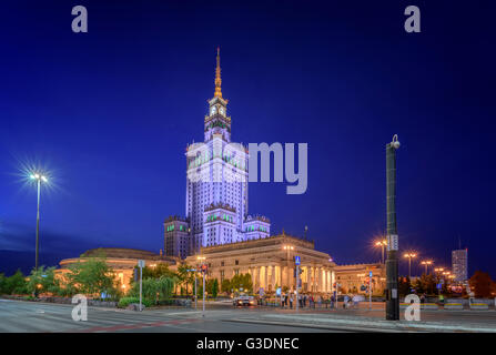 Varsavia Palazzo della Cultura e della scienza a Varsavia Polonia Foto Stock