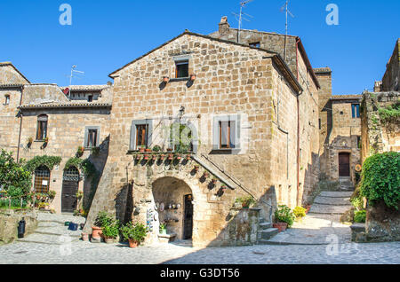 Bagnoregio italiano case di villaggio Foto Stock