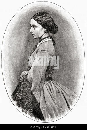 La principessa Alice del Regno Unito, 1843 - 1878; in seguito la principessa Louis di Hesse e la Granduchessa di Hesse e dal Reno. La figlia della regina Victoria. Foto Stock