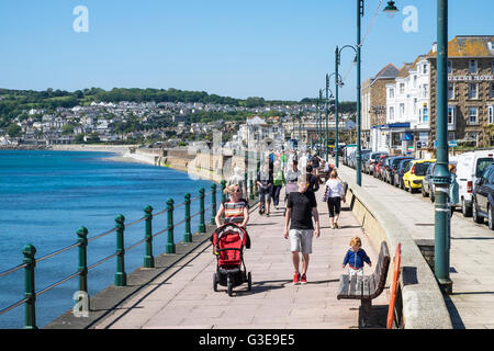 La passeggiata di Penzance in Cornovaglia, England, Regno Unito Foto Stock