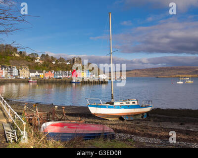 Tobermory villaggio in mull Foto Stock