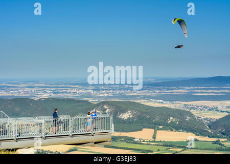 Piattaforma di visualizzazione 'Skywalk', parapendio, Austria, Niederösterreich, Bassa Austria, Wiener Alpen, Naturpark Hohe Wand Foto Stock