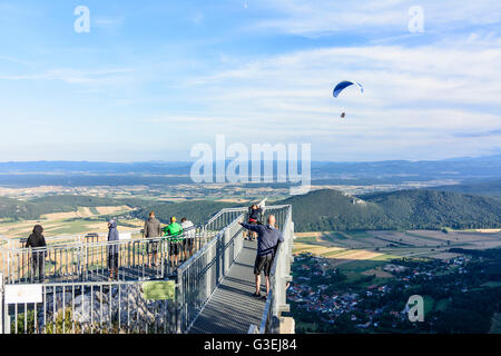 Piattaforma di visualizzazione 'Skywalk', parapendio, Austria, Niederösterreich, Bassa Austria, Wiener Alpen, Naturpark Hohe Wand Foto Stock