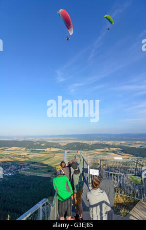 Piattaforma di visualizzazione 'Skywalk', parapendio, Austria, Niederösterreich, Bassa Austria, Wiener Alpen, Naturpark Hohe Wand Foto Stock