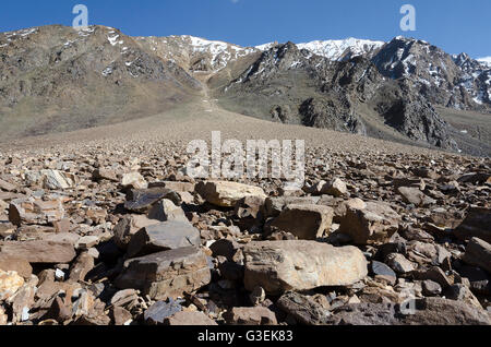 Ghiaione sulla montagna, Sarchu, Manali - Leh Road, Himachal Pradesh, India, Foto Stock