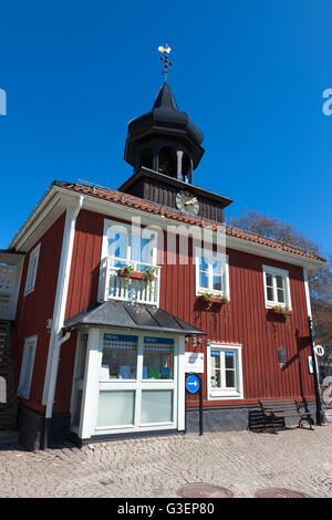 Trosa biblioteca pubblica e al centro della città, Trosa, Svezia Foto Stock