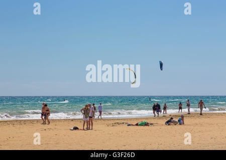 Le spiagge di Maspalomas, dune di sabbia, Maspalomas, Gran Canaria, Spagna, Europa Foto Stock