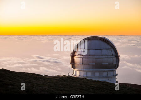 Telescopio granella Canarias (GTC), Osservatorio Roque de los Muchachos, La Palma Isole Canarie Spagna, Europa Foto Stock