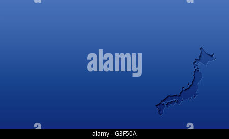 Giappone mappa blank sfondo cut out effetto Foto Stock