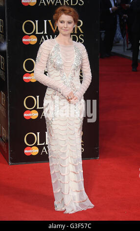 3 aprile 2016 - Jessie Buckley frequentando il Olivier Awards 2016 at Royal Opera House Covent Garden di Londra, Regno Unito. Foto Stock