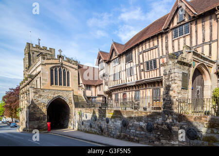 Lord Leycester hospital, Warwick, Warwickshire, Inghilterra, Regno Unito, Europa. Foto Stock