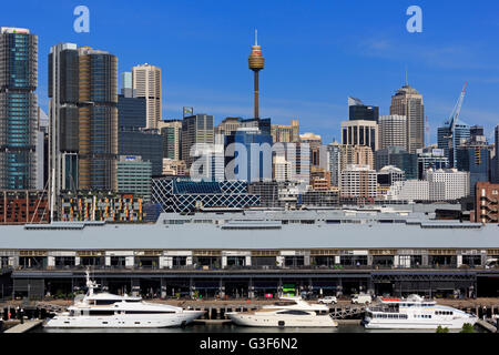 Punto Prymont Marina, Sydney, Nuovo Galles del Sud, Australia Foto Stock