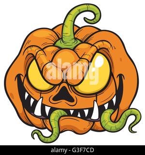 Illustrazione Vettoriale di zucca di Halloween Illustrazione Vettoriale
