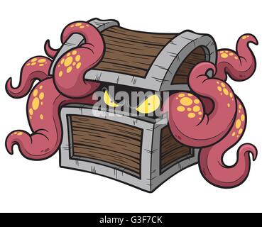 Illustrazione Vettoriale di Cartoon Octopus Illustrazione Vettoriale