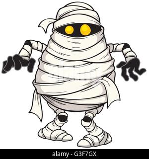 Illustrazione Vettoriale di Cartoon mummia Illustrazione Vettoriale