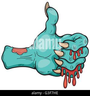 Illustrazione Vettoriale di Cartoon mano Zombie Illustrazione Vettoriale