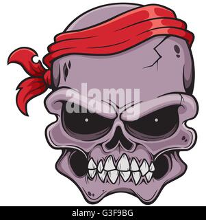 Illustrazione Vettoriale del cranio pirata Illustrazione Vettoriale