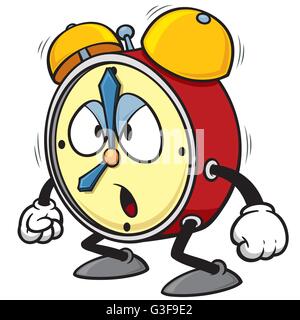 Illustrazione Vettoriale di Cartoon sveglia Illustrazione Vettoriale
