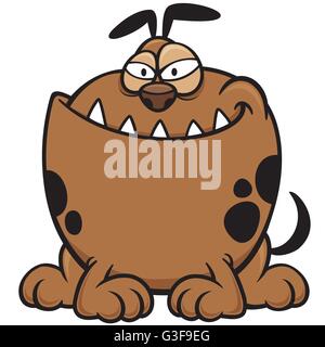 Illustrazione Vettoriale di Cartoon Dog Illustrazione Vettoriale