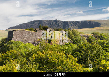 In disuso Dorothea cava di ardesia, Nantlle, Gwynedd, Wales, Regno Unito. Foto Stock