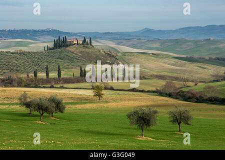 Agriturismo Belvedere in Valdorcia, Toscana Foto Stock