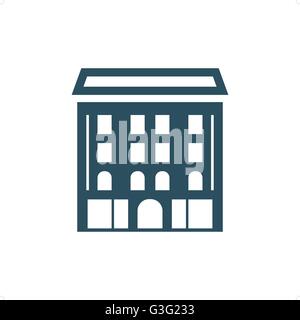 Accademia edificio icona illustrazione vettore isolato su sfondo bianco. Illustrazione Vettoriale