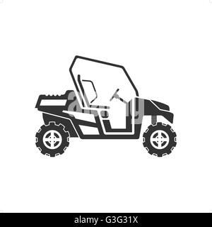 Dune Buggy o desert car icona illustrazione vettoriale isolati su sfondo bianco. Illustrazione Vettoriale