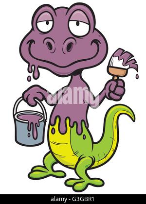 Illustrazione Vettoriale di Gecko cartoon Illustrazione Vettoriale