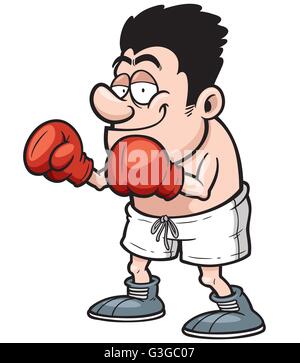 Illustrazione Vettoriale di Cartoon Boxer Illustrazione Vettoriale