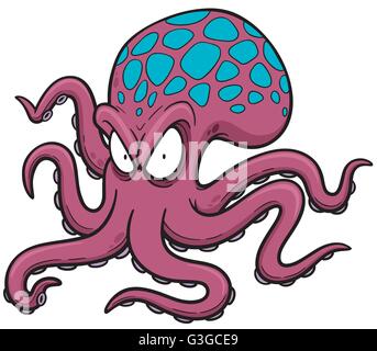 Illustrazione Vettoriale di Cartoon octopus Illustrazione Vettoriale