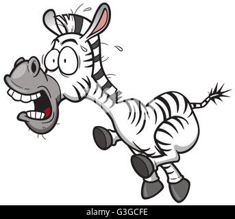 Illustrazione Vettoriale di Zebra in esecuzione Illustrazione Vettoriale