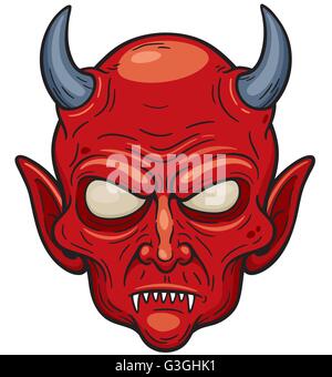 Illustrazione Vettoriale del diavolo faccia Illustrazione Vettoriale