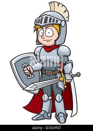 Illustrazione Vettoriale di Cartoon knight Illustrazione Vettoriale