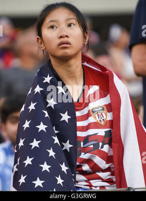 Philadelphia, Pennsylvania, USA. 11 Giugno, 2016. Il Team USA ventola durante la Copa America match giocato al Lincoln Financial Field di Philadelphia PA © Ricky Fitchett/ZUMA filo/Alamy Live News Foto Stock