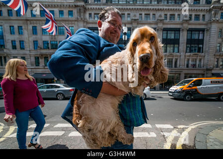 Centinaia di persone marciava attraverso il centro di Londra all ambasciata cinese per protestare contro la crudele Festival di carne in Yulin, provincia di Guangxi in Cina durante il Solstizio d'estate in giugno. La festa dura circa dieci giorni durante i quali si è stimato 10.000. Il 24 giugno 2016. 15.000 i cani sono uccisi e consumati molti di loro di essere rubati animali domestici e correnti vaganti. © Velar concedere/ZUMA filo/Alamy Live News Foto Stock