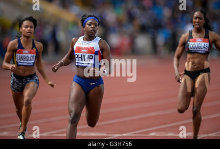 Alexander Stadium, Birmingham, Regno Unito. Il 25 giugno, 2016. British Athletics Championships. Asha Philip vince il 100m Finale. Credito: Azione Sport Plus/Alamy Live News Foto Stock