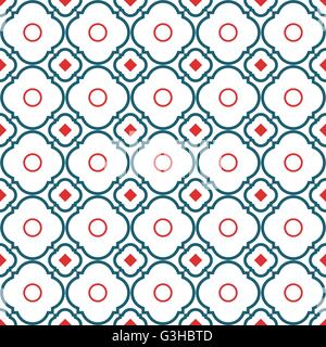 Il rosso e il blu modello geometrico Illustrazione Vettoriale