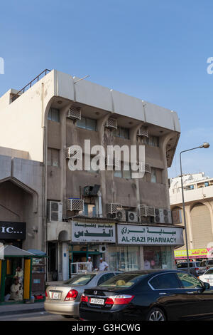 La scomparsa di Doha, edifici e souq nella parte vecchia del centro città vicino Souq Waqif e Al Fanar. Foto Stock